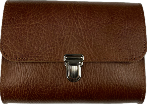 Leder Umhängetasche Roma mocca Struktur